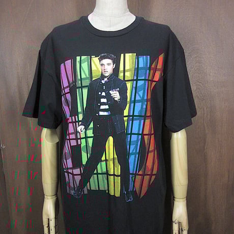 【Elvis Presley】 バンドT USA 50/50 ブラック L Elvis Presley】 バンドT USA 50/50 ブラック L Elvis Presley