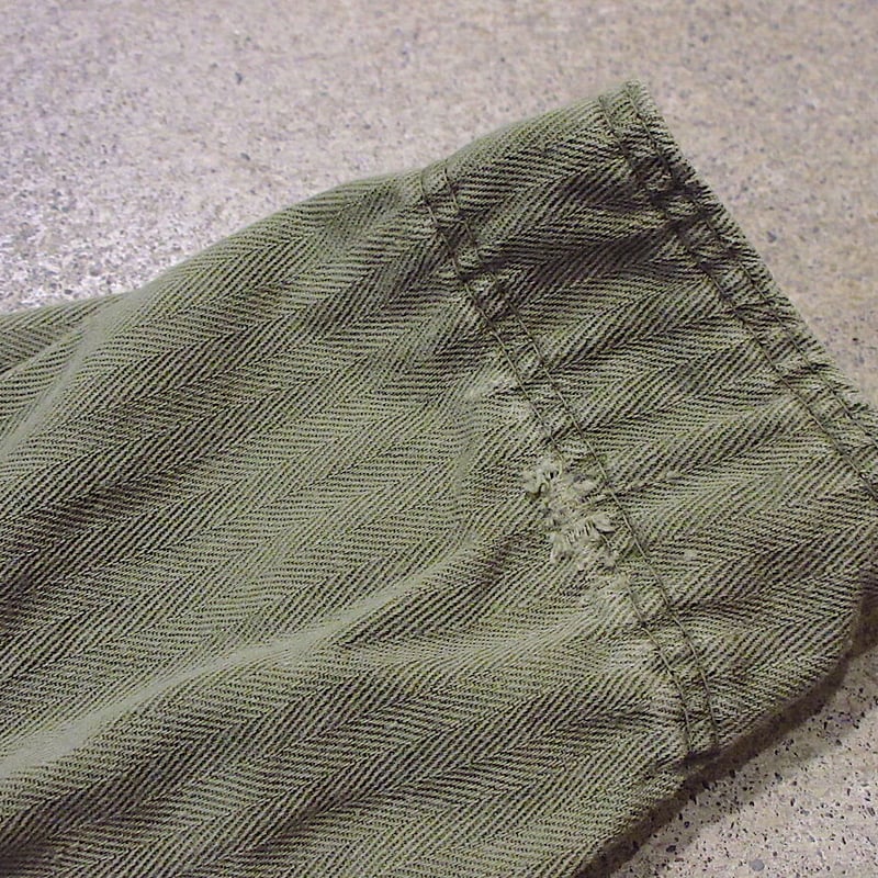 ビンテージ40's○月桂樹ボタン付きコットンHBTオールインワンsize 42