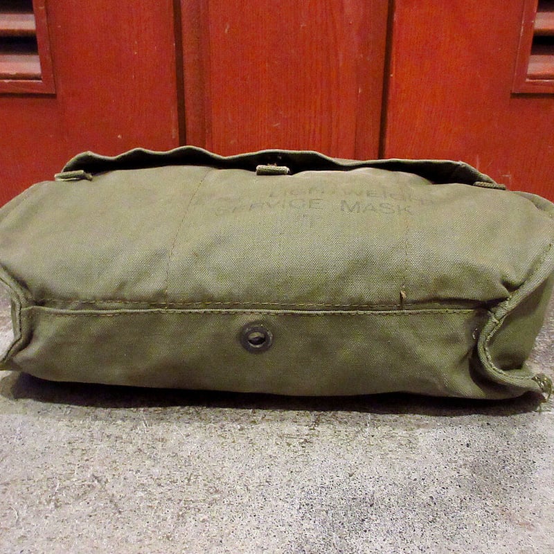 ビンテージ40's○U.S.ARMY ステンシル入りガスマスクバッグ○210729j9