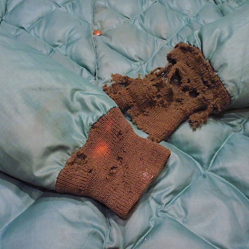 ビンテージ50's○Eddie Bauerキルティングダウンジャケット緑