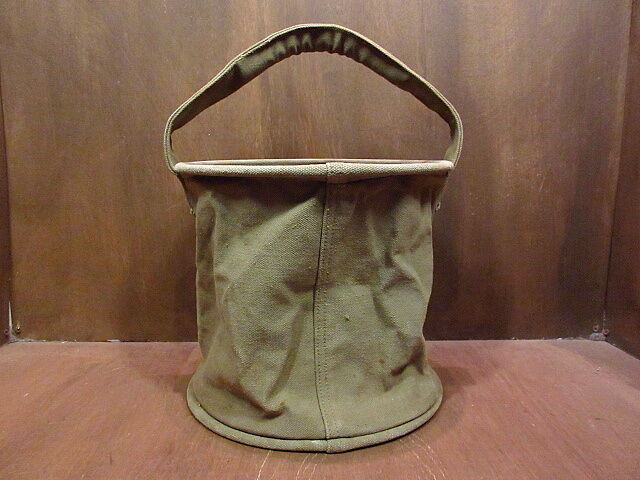 ビンテージ40's○USミリタリーコットンキャンバスバケツ○201028n7-bag