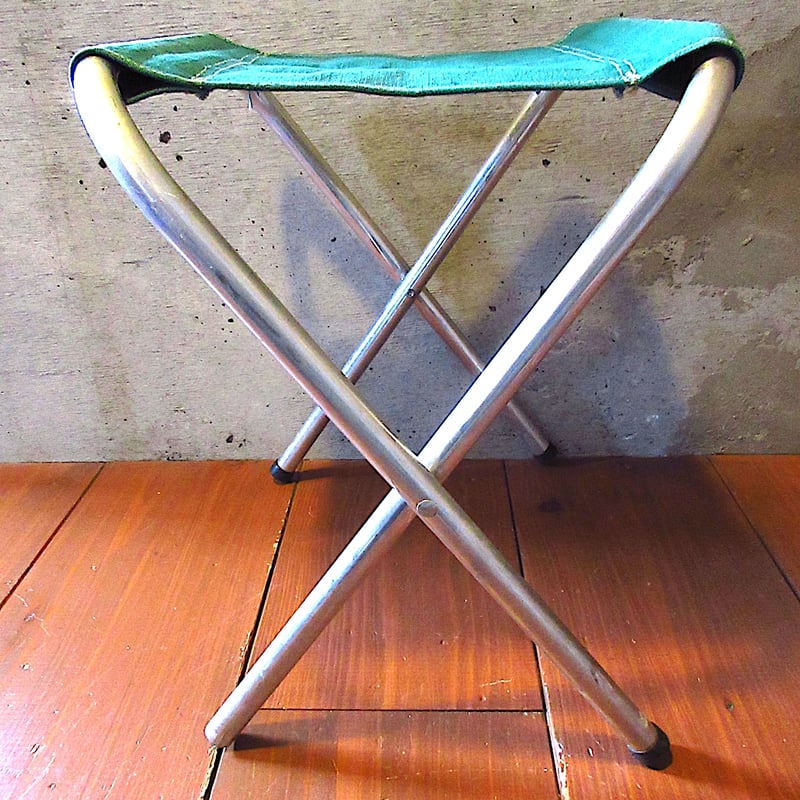ビンテージ○アウトドアフォールディングチェア緑○250704j7-chr