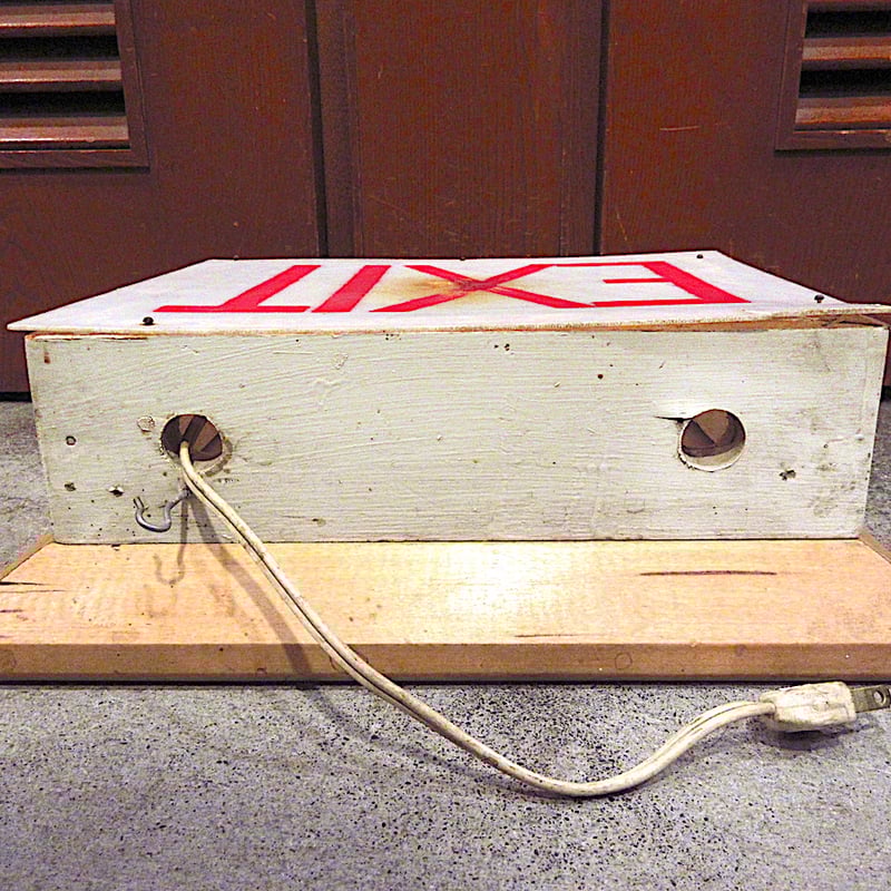 ビンテージ○EXITサインライト○231120m2-lmp店舗看板照明インテリア