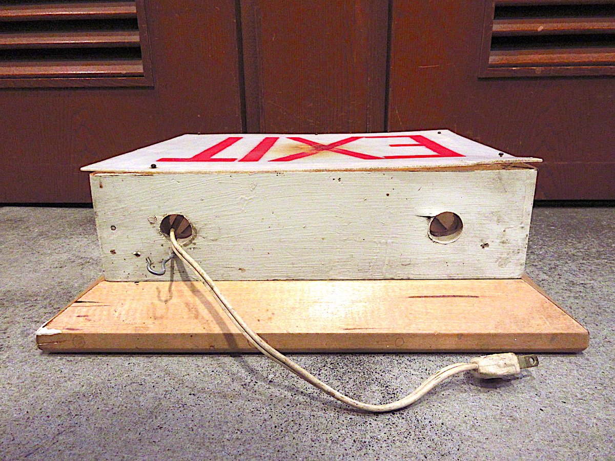 ビンテージ○EXITサインライト○231120m2-lmp店舗看板照明