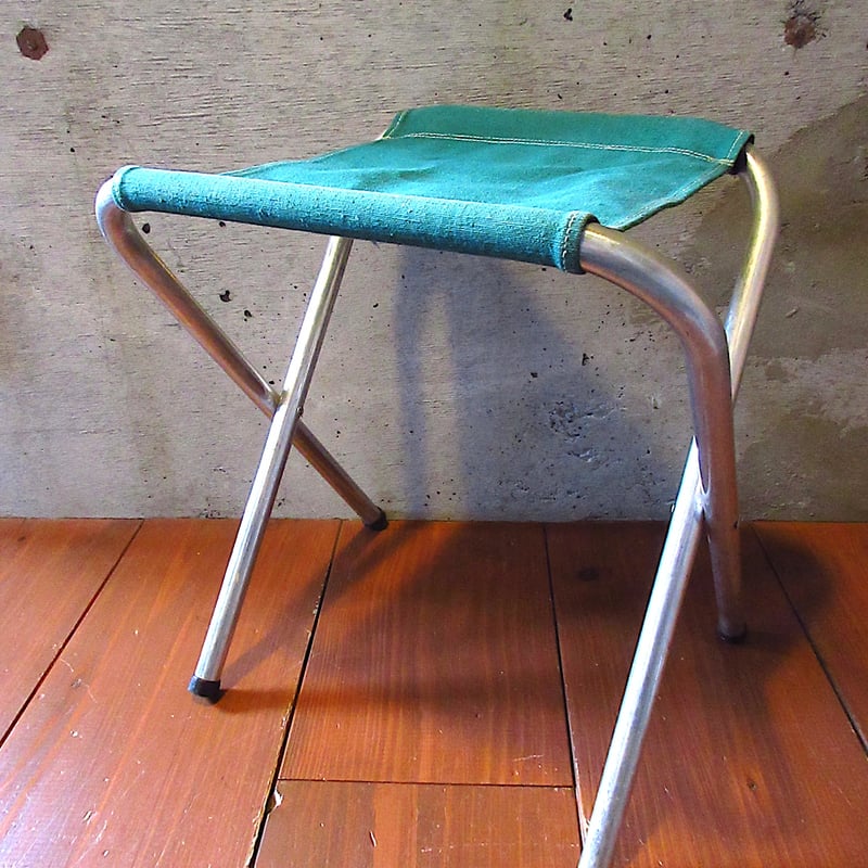 ビンテージ○アウトドアフォールディングチェア緑○250704j7-chr