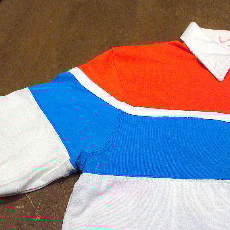 ビンテージ70's○DOMINO'S PIZZAスリートーンポロシャツsize L○22071