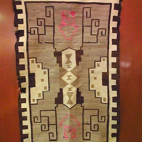 ビンテージ20's30's●スワスティカナバホラグsize150cm×91cm●200801f8-rugネイティブアメリカンインディアン民族マット絨毯カーペット