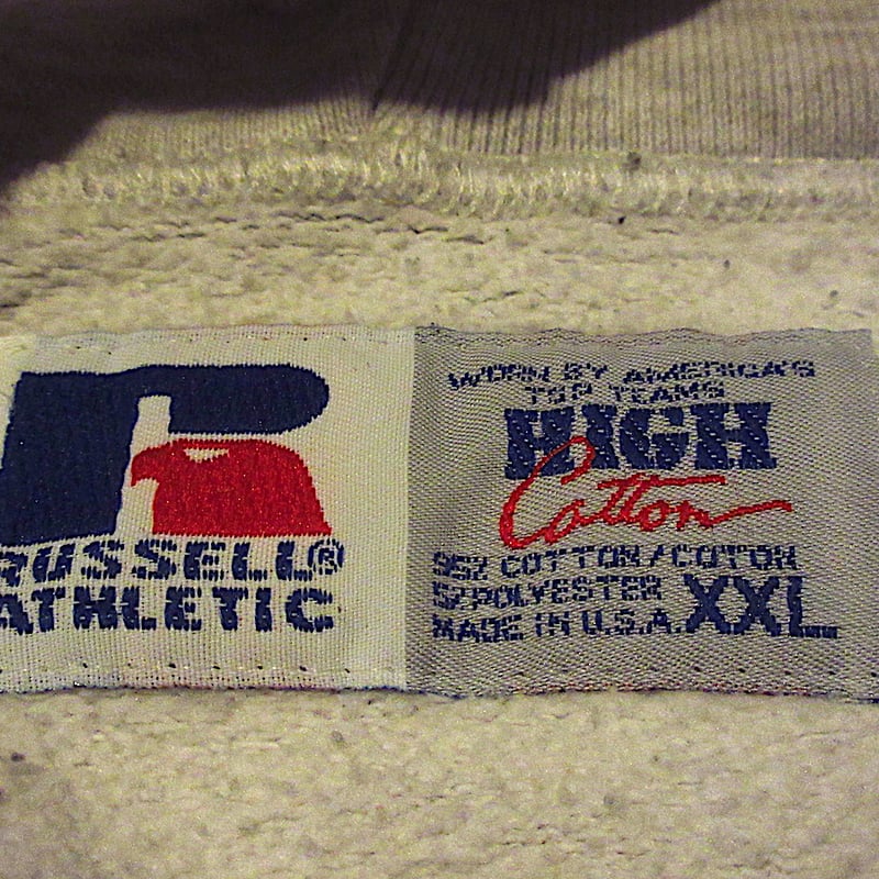 ビンテージ90's○RUSSELL UCLAプリント入りスウェットパーカ グレー
