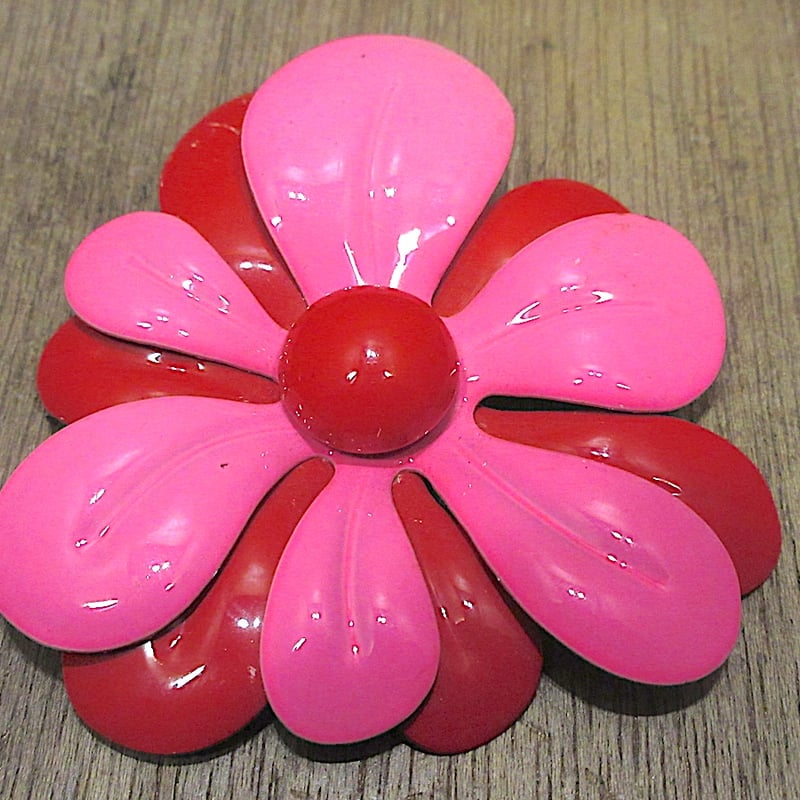 本物フラワーブローチ オーキッド ☆ケース付き☆ シンガポール オーキッド ／ オーキッド ブローチ