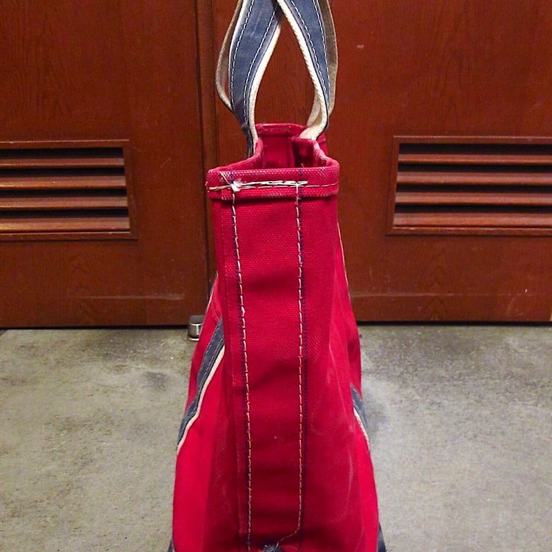 ビンテージ80's○L.L.Beanキャンバスデラックストートバッグ赤 ビンテージ80's○L.L.Beanキャンバスデラックストートバッグ赤