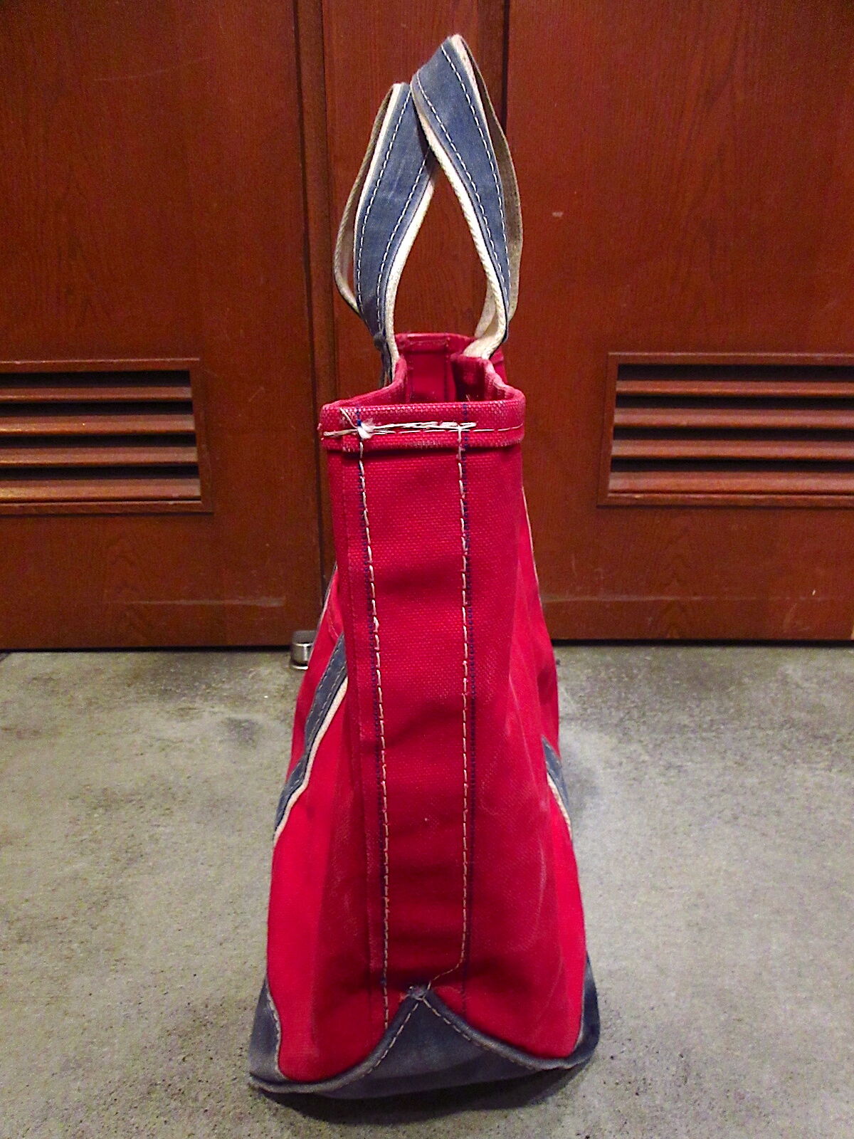 ビンテージ80's○L.L.Beanキャンバスデラックストートバッグ赤 ビンテージ80's○L.L.Beanキャンバスデラックストートバッグ赤