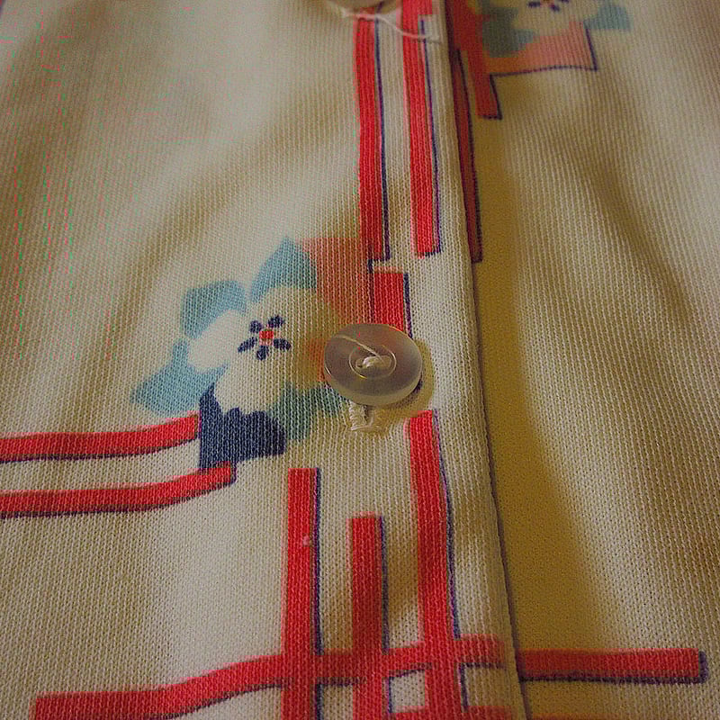 ビンテージ70's○レディース総柄長袖シャツ○241109j6-w-lssh ビンテージ70's○レディース総柄長袖シャツ○241109j6-w-lssh