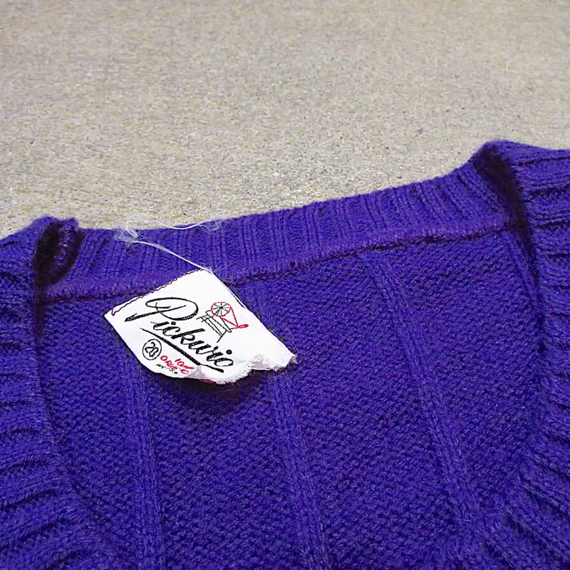 ビンテージ70's○Pickwickレディースニットベストsize20○221120r4-w-