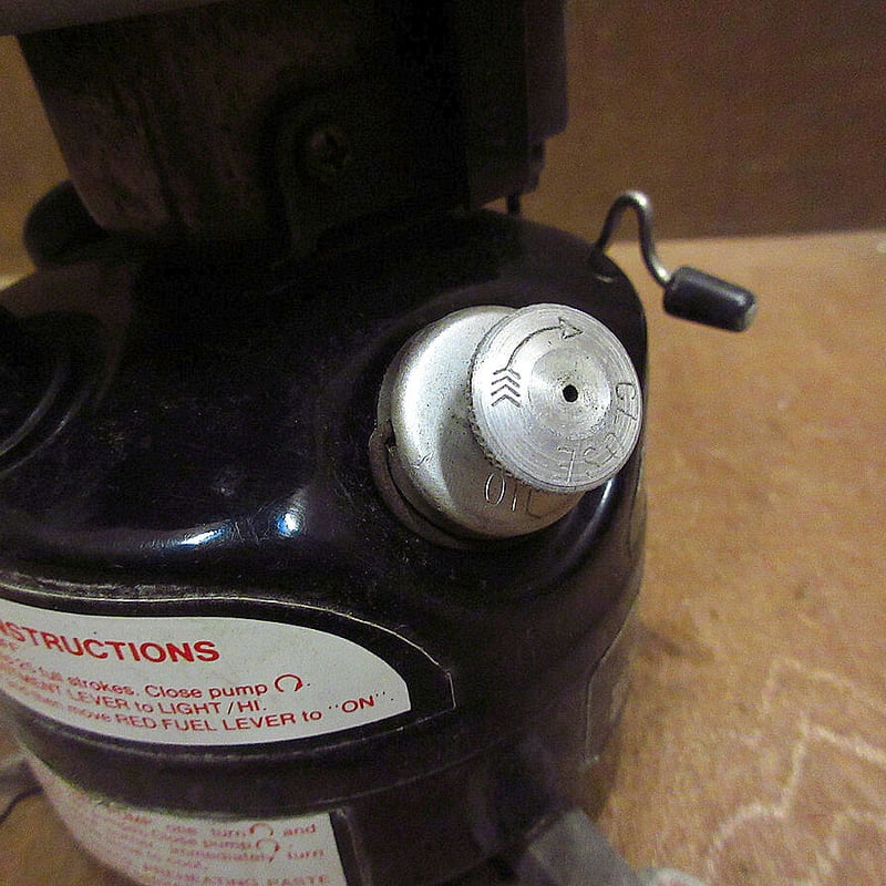 ビンテージ80's○Coleman Peak1 Model 400Aシングルバーナー黒収納袋付