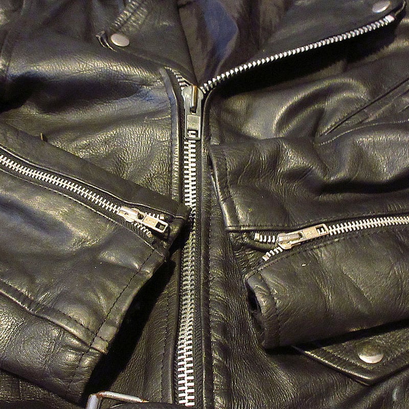 ビンテージ80's○BLLダブルライダースジャケット黒○250414j6-m