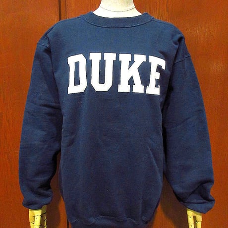 ビンテージ90’s●DUKE裏起毛スウェット紺size M●230412k2-m-sws 1990sトレーナー古着メンズ