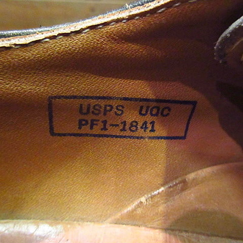 ビンテージ80's○RED WINGプリント羽根タグポストマンシューズ黒