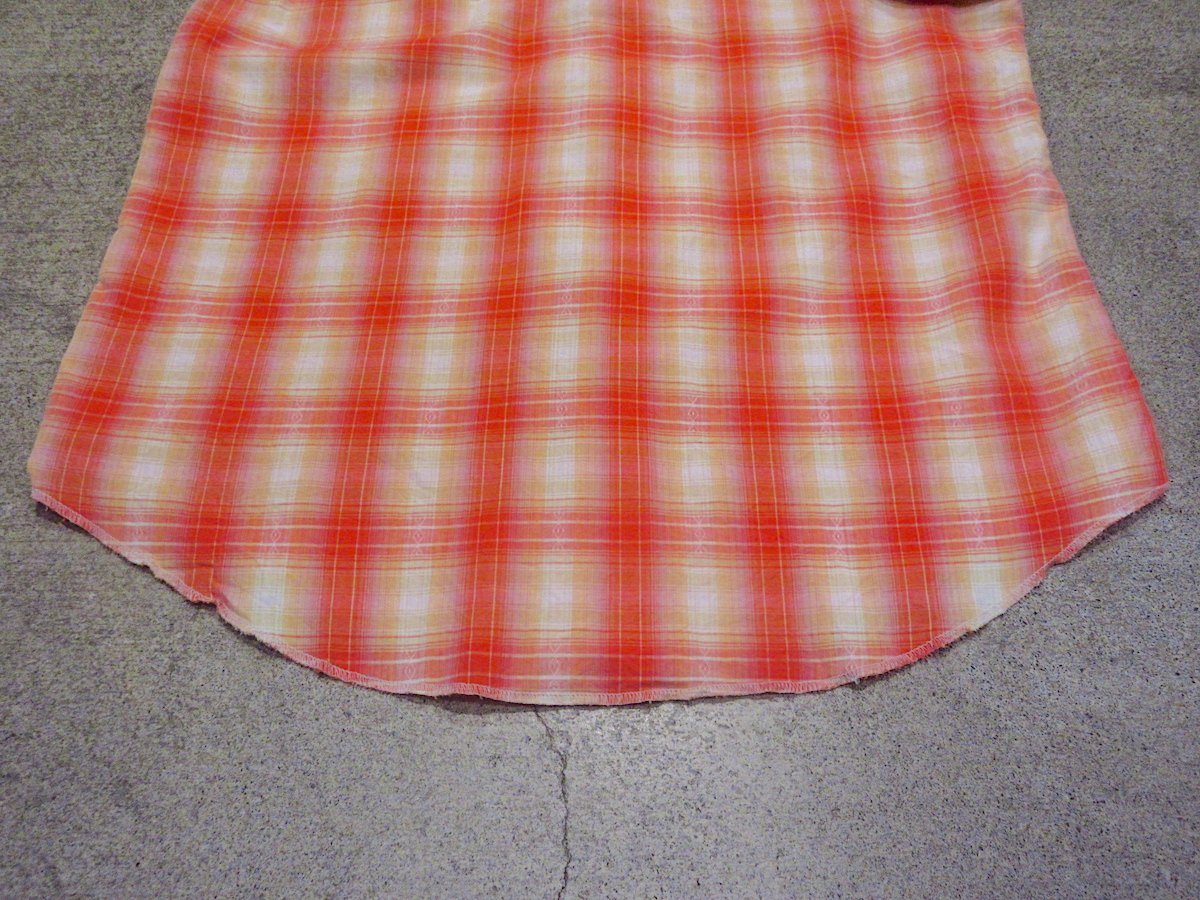 その他ブランド / 50s/60s/ウエスタンシャツ/長袖シャツ/16/--/RED/チェック ビンテージ50's○LONG TAILチェックコットン長袖ウエスタンシャツ
