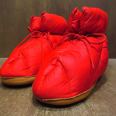 ビンテージ80's●Eddie Bauerダウンルームシューズ赤●230118m2-m-oshs-25cmエディーバウアーアウトドアシューズ