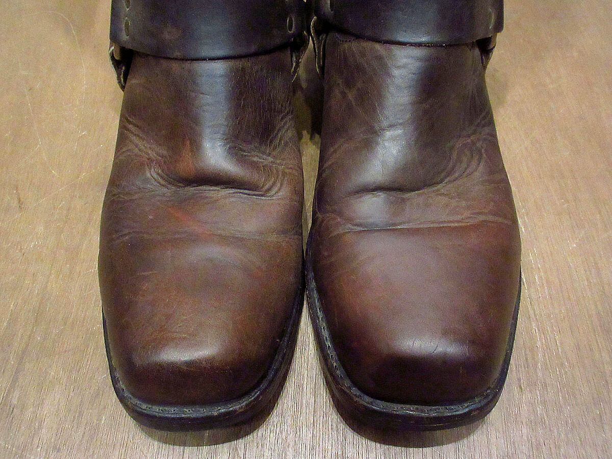 ビンテージ○FRYE 白タグ リングブーツ茶 Size 10M○210320n2-m-bt-2