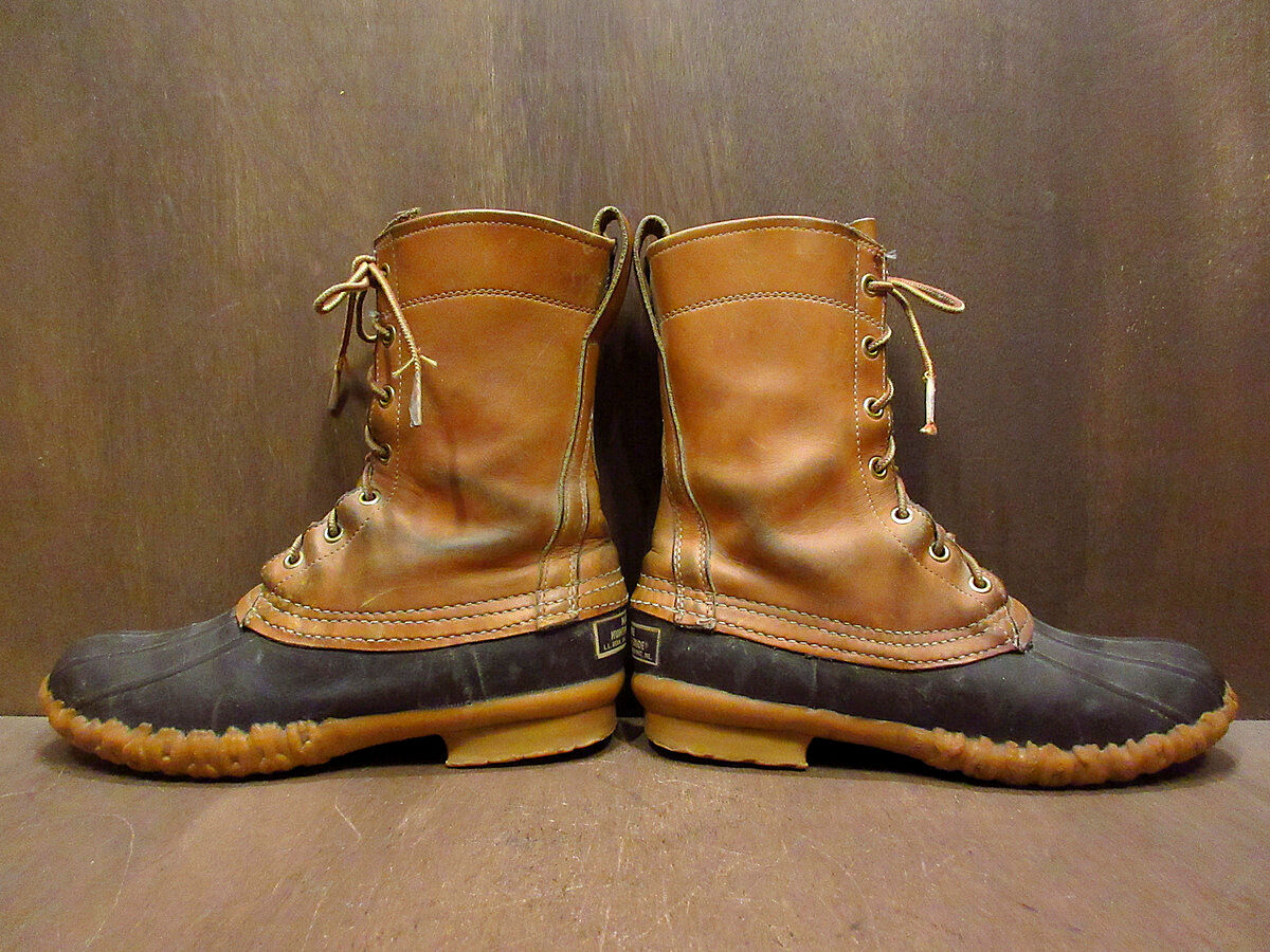 LL Bean ブーツ 革靴 サイズ まわる 10M 筆記体ロゴ 70