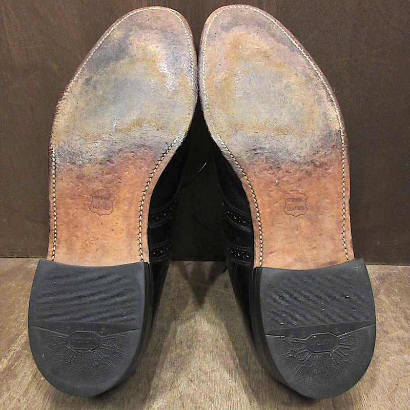 ビンテージ80's○EXECUTIVE IMPERIALレザーウイングチップシューズ茶