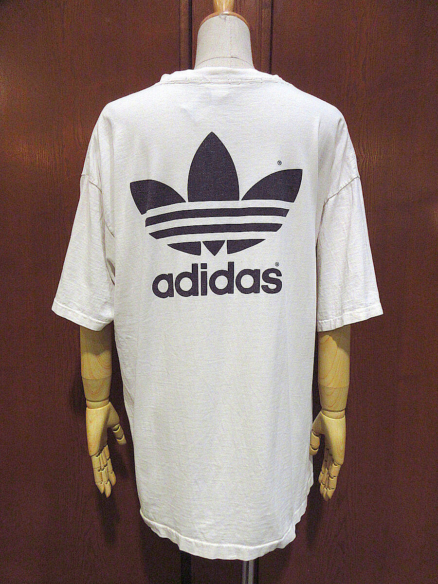 ビンテージ90's○adidas万国旗タグトレフォイルロゴゴルフ両面プリント