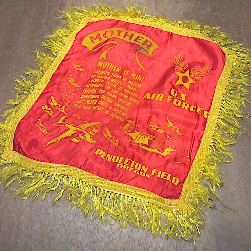 ビンテージ40's50's○USAFスーベニアピローケース○260204z7-otclctミリ