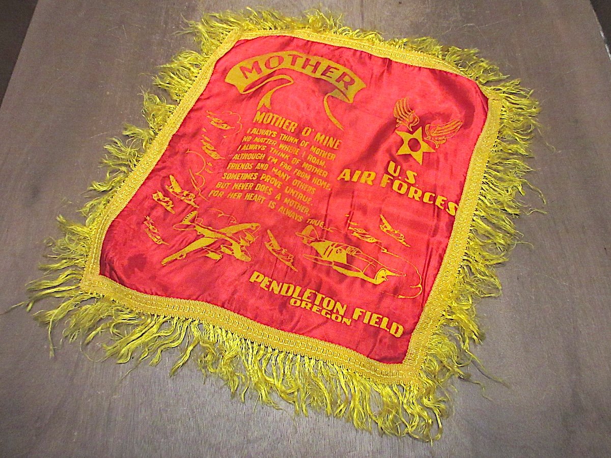 ビンテージ40's50's○USAFスーベニアピローケース○260204z7-otclctミリ