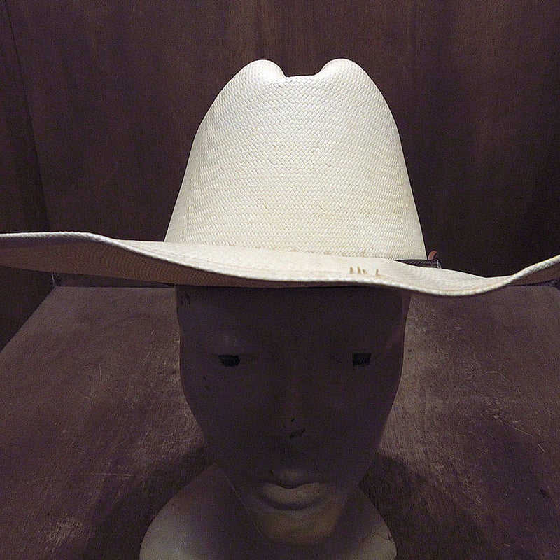 ビンテージ○STETSONウエスタンストローハット○240719i4-m-ht ビンテージ○STETSONウエスタンストローハット○240719i4-m-ht