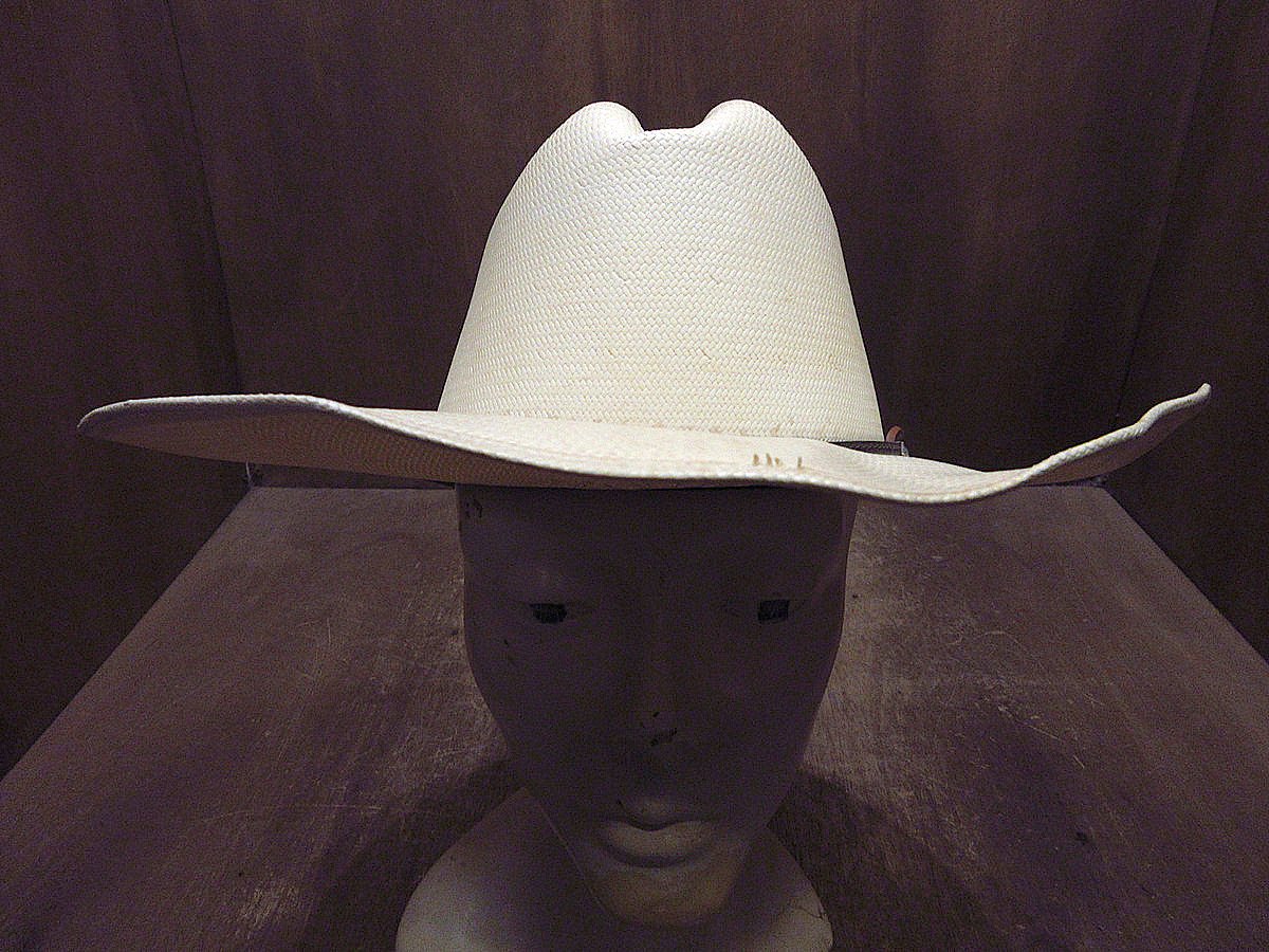 ビンテージ○STETSONウエスタンストローハット○240719i4-m-ht ビンテージ○STETSONウエスタンストローハット○240719i4-m-ht