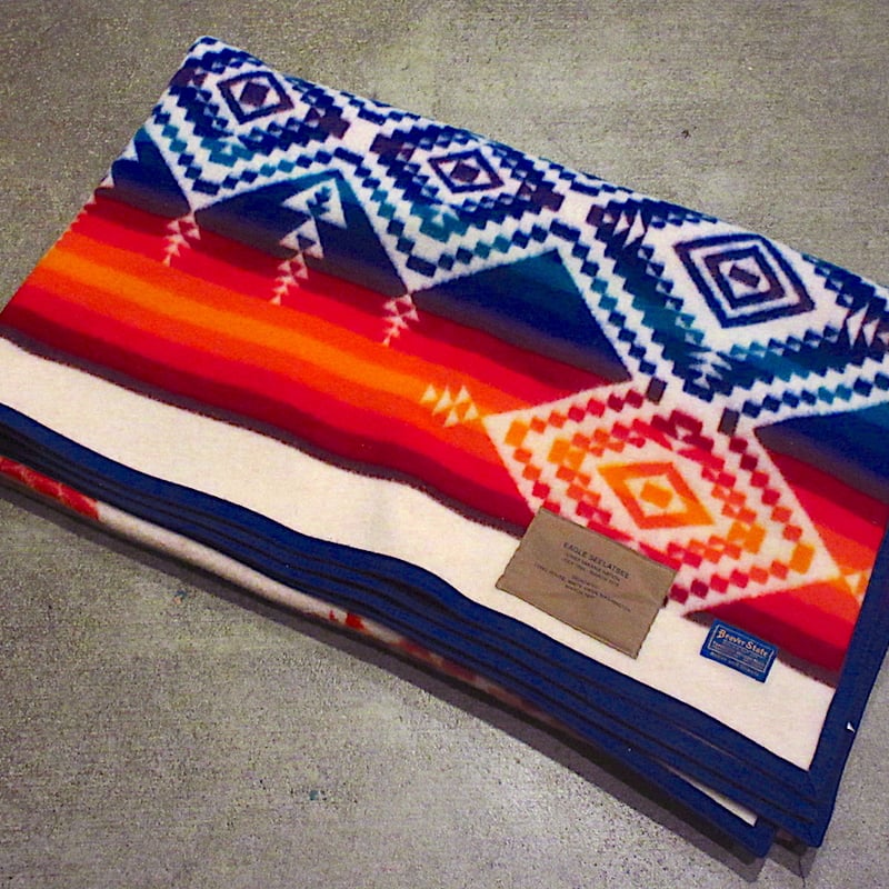 ビンテージ○PENDLETON Beaver Stateネイティブ柄ウールブランケット