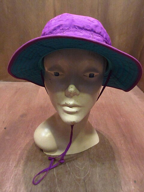 ビンテージ90's○Columbiaナイロンサファリハット紫M○201123n5-w-ht-o