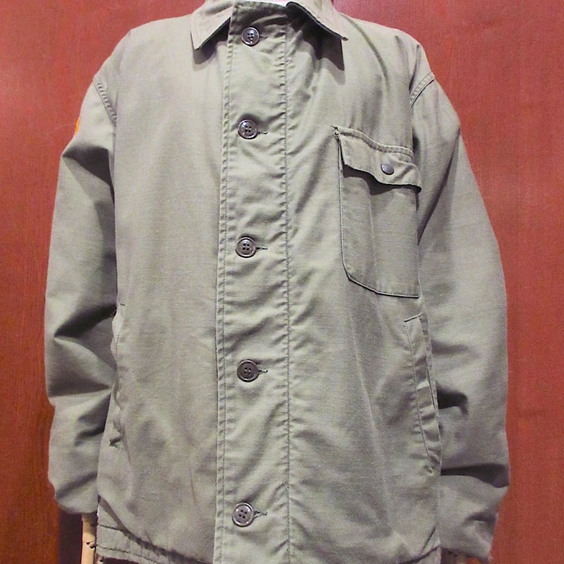 ビンテージ80's○U.S.NAVY A-2デッキジャケットsize L○260119m7-m