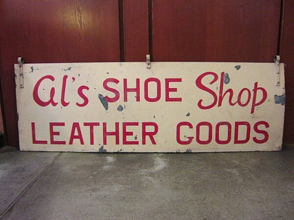 ビンテージ40's○特大メタルシューストアサイン○230416i11-sign看板靴