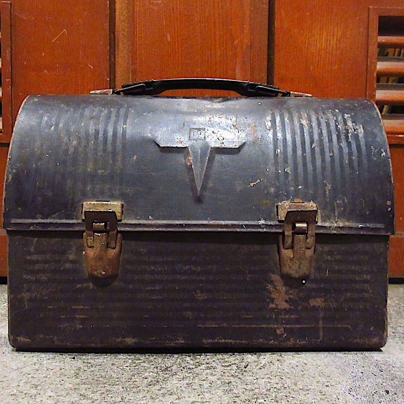 ビンテージ○Thermosメタルランチボックス黒○251117n2-bxsサーモス