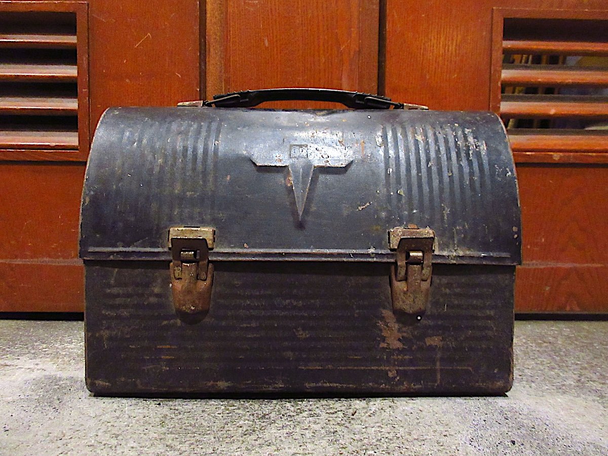 ビンテージ○Thermosメタルランチボックス黒○251117n2-bxsサーモス