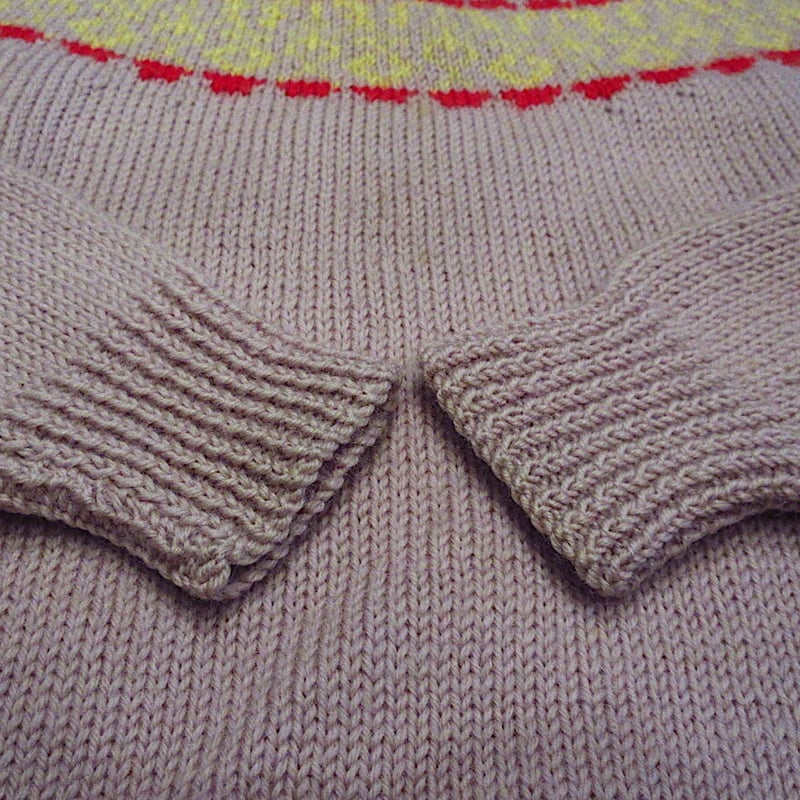 ビンテージ ギリシャ製 ノルディック ウール セーター ハンドメイド