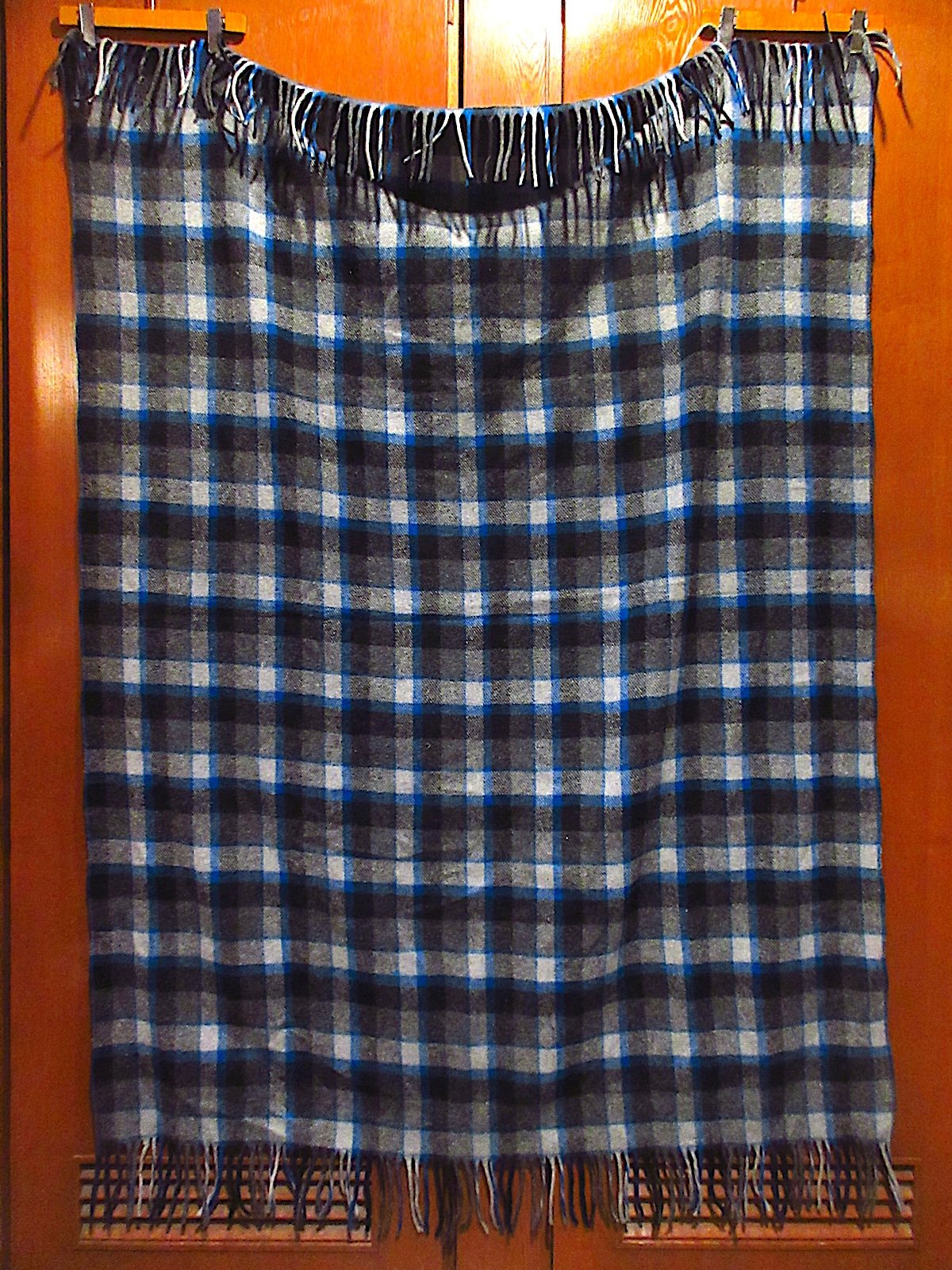 ペンドルトン　30年代ヴィンテージブランケット　USA製　タータンチェック ビンテージ30's○PENDLETONチェックウールブランケット約192cm×約174cm