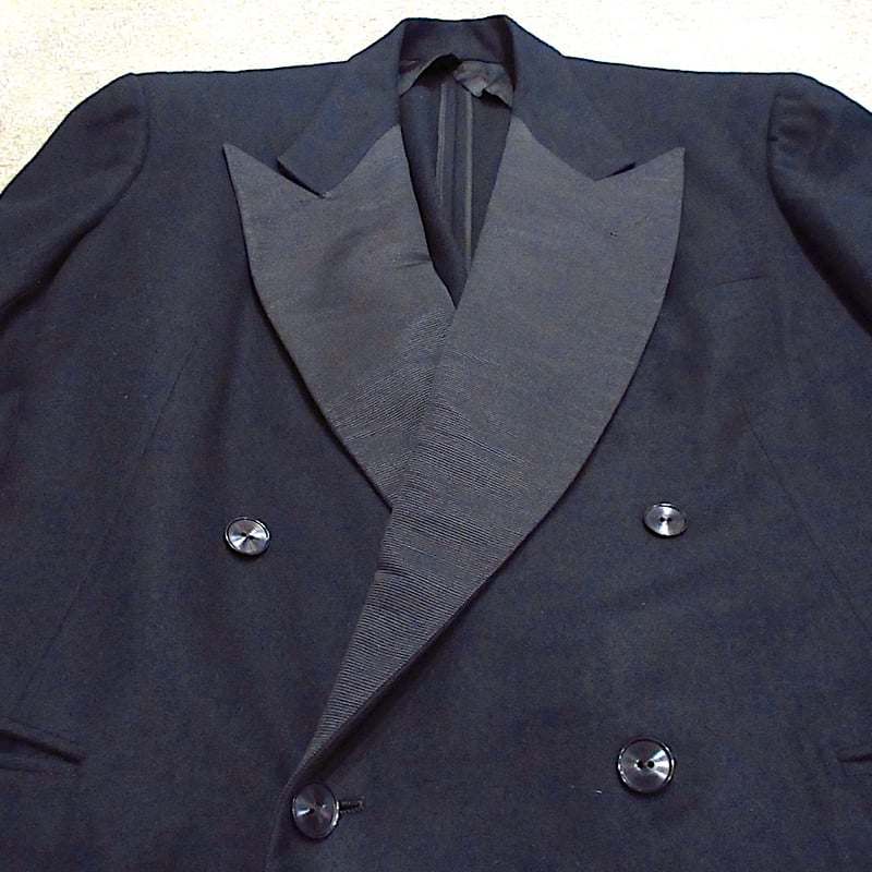 ビンテージ40's○Foreman & Clarkウールタキシードツーピース黒 ビンテージ40's○Foreman & Clarkウールタキシードツーピース黒