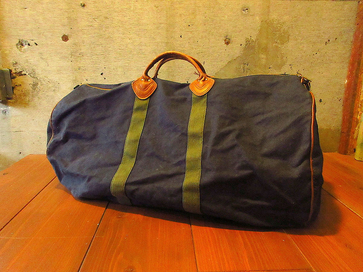 ビンテージ80's○L.L.Beanキャンバスボストンバッグ紺○231205k7-bag-bs...