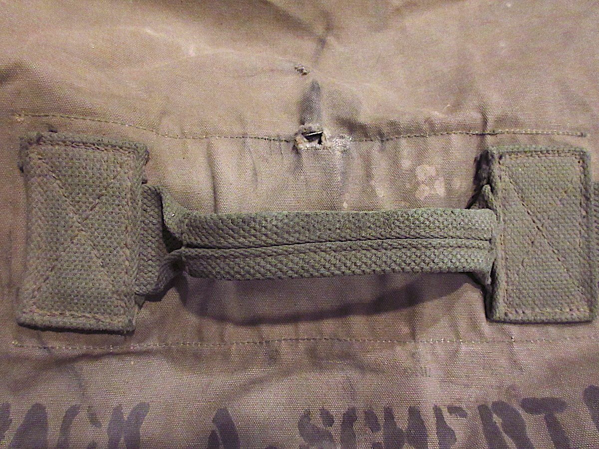 50s 米軍 キャンバス ダッフル バッグ ビンテージ ミリタリー ステンシル ビンテージ50's○ステンシル入りミリタリーキャンバスダッフル