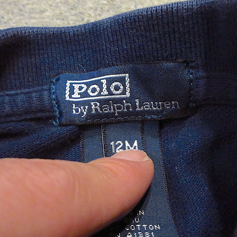 Polo by Ralph Laurenキッズコットンポロシャツ紺size 12M○22121