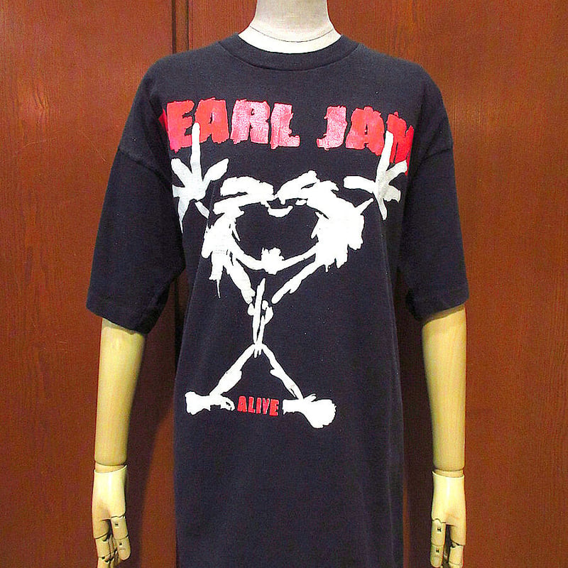 ビンテージ90's○PEARL JAM ALIVEプリントTシャツ黒size XL○22041...