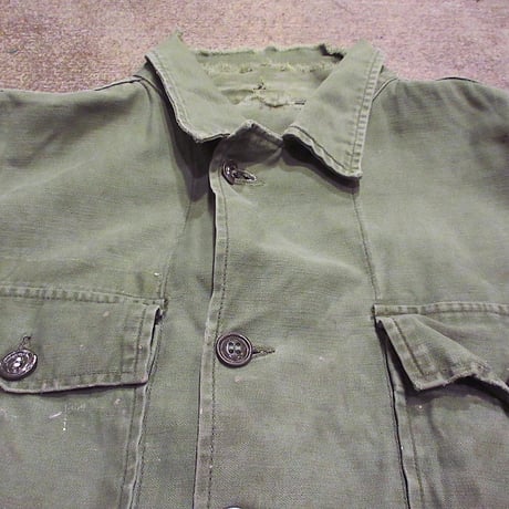 ビンテージ50's●U.S.ARMYコットンサテンユーティリティシャツ●231215m4-m-lssh-mltミリタリートップスメンズ古着