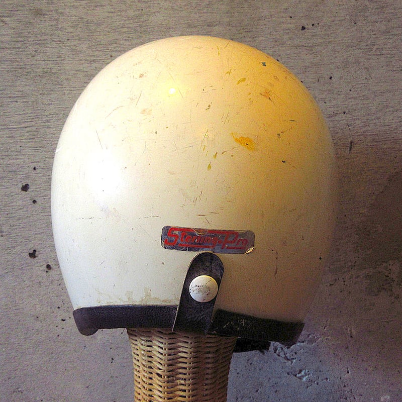 ビンテージ60's○Sterling Proジェットヘルメットホワイト○240802k8-hl