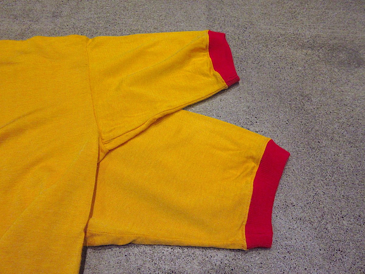 70s Athletic Knitwear USMC リンガーTシャツ ビンテージ70's○USMCトレーニングリンガーTシャツ黄×赤○241003z1-m