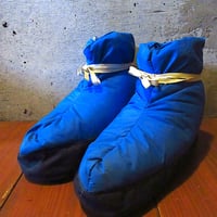 ビンテージ70’s●REIダウンルームシューズ青size M●260527j5-m-oshs-275cm古着1970sアウトドア室内靴