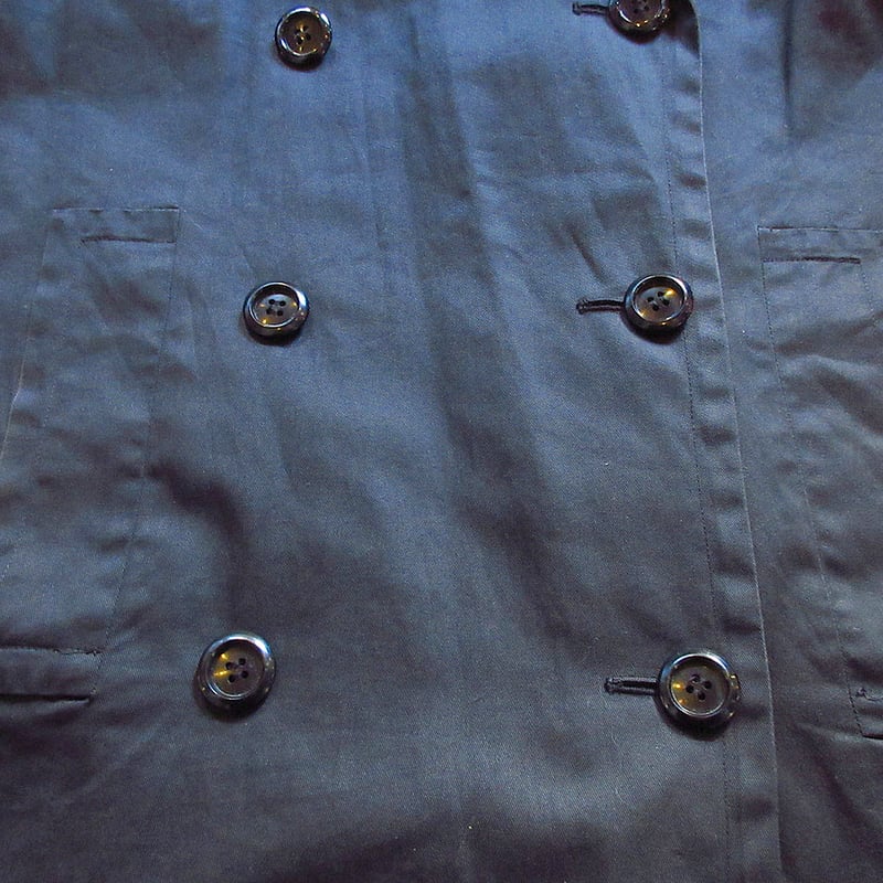ビンテージ70's○SAINT LAURENTレディーストレンチコート黒size ビンテージ70's○SAINT LAURENTレディーストレンチコート黒size