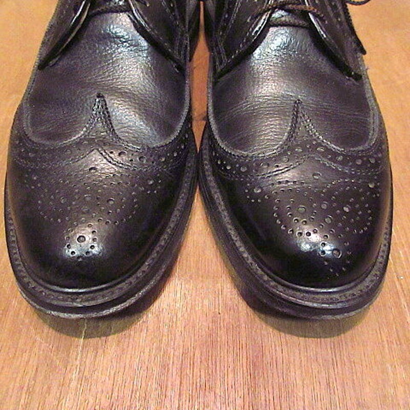 ビンテージ80's○DEXTERウィングチップシューズ黒size 10 D○201023n7-
